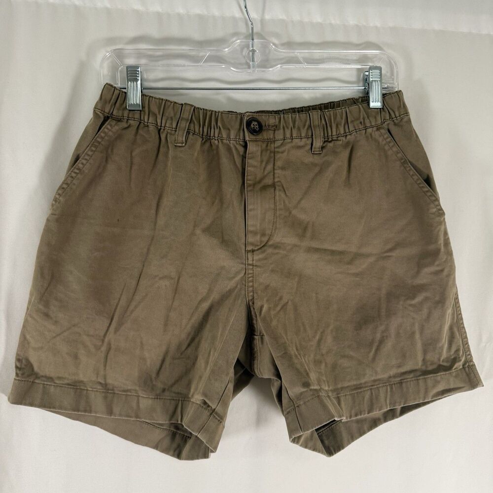 Chubbies Shorts Men's Small Brown Flat Front Slash Pockets 5.5" Inseam Cotton Bl